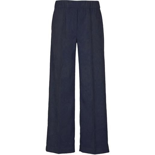 D.Exterior pantaloni a gamba ampia plissé - blu