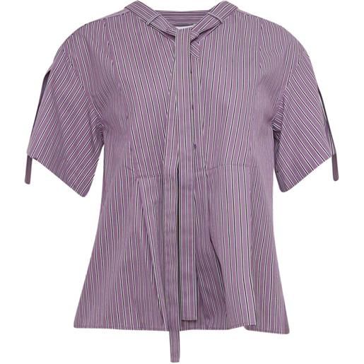 3.1 Phillip Lim striped short-sleeve blouse - viola