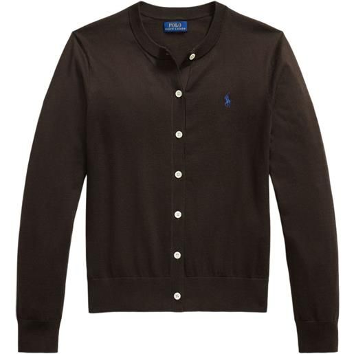 Polo Ralph Lauren cardigan con logo e bottoni - marrone