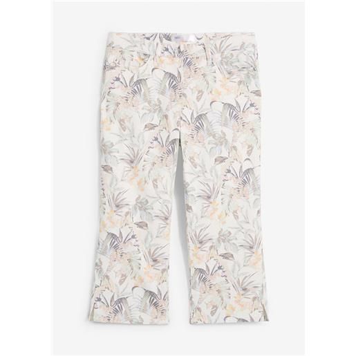bonprix pantaloni capri-bianco