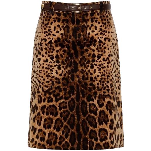 Max Mara Studio leopard falange skirt