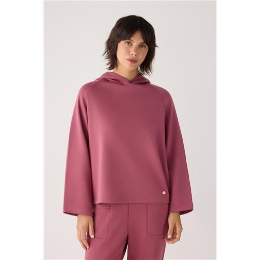 Ysabel Mora felpa rosa in pile con maniche svasate