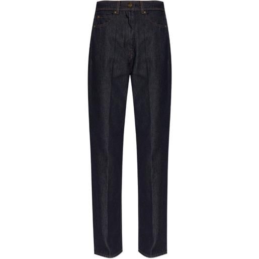 Max Mara jeans abbono con pieghe - blu