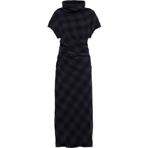 Tela abito midi drappeggiato - grigio