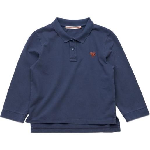 Stockholm Surfboard Club polo a maniche lunghe con logo - blu