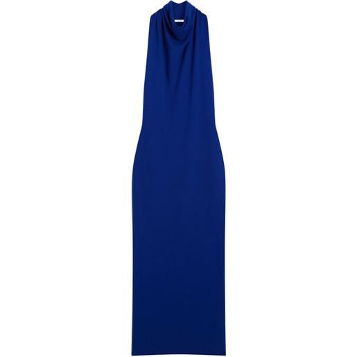 Givenchy abito lungo drappeggiato in lana - blu