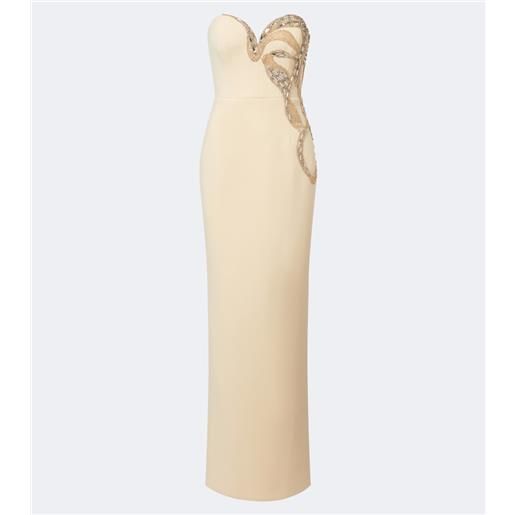Rebecca Vallance abito lungo bustier aylin in crêpe