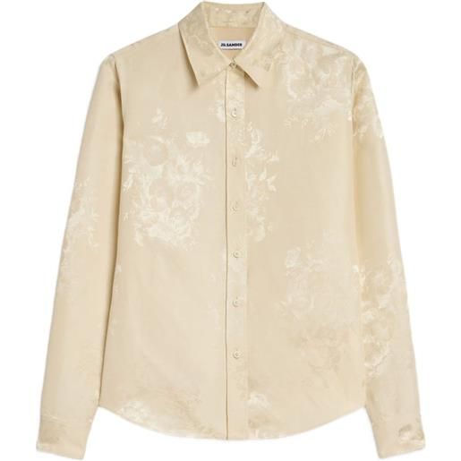 Jil Sander camicia con motivo jacquard - toni neutri