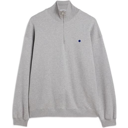 Jil Sander felpa in misto cashmere - grigio