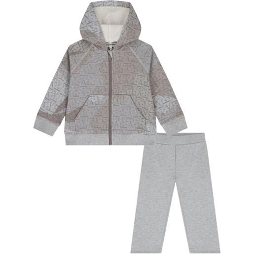 Emporio Armani Kids tuta sportiva con monogramma - grigio