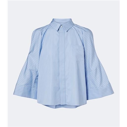 Sacai camicia in popeline di misto cotone a righe