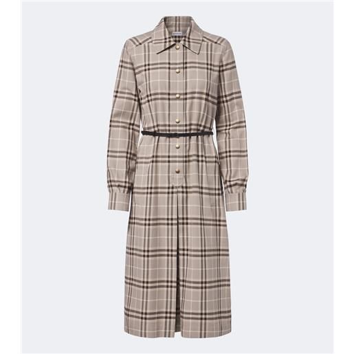 Burberry abito chemisier Burberry check in cotone