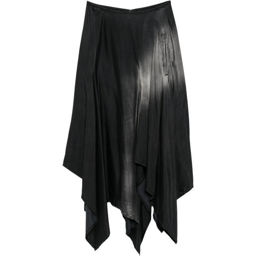 Yohji Yamamoto gonna midi asimmetrica - grigio