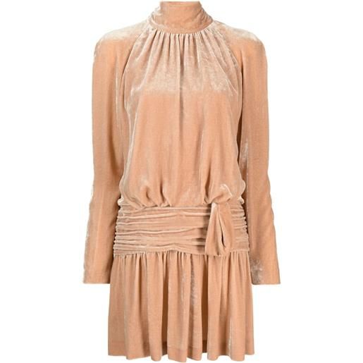 Alberta Ferretti abito corto a maniche lunghe - rosa