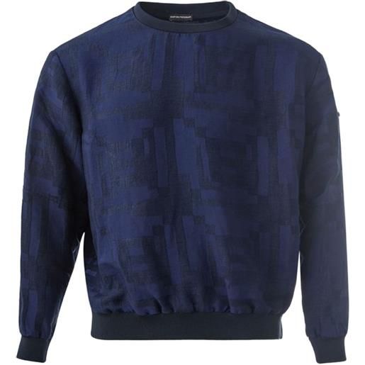 Emporio Armani maglione con motivo geometrico - blu