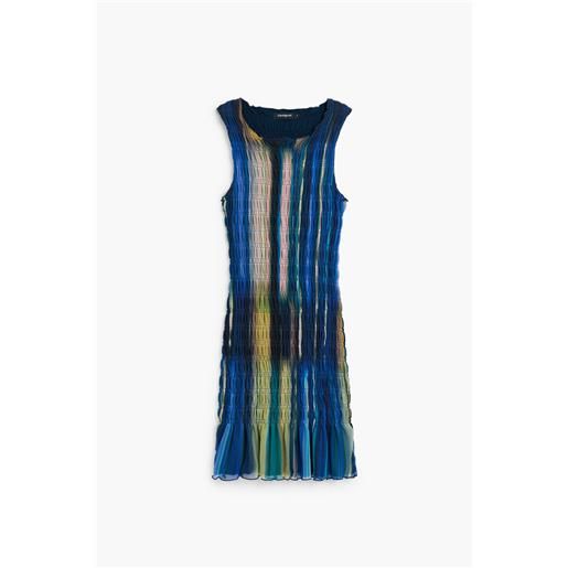 Desigual, abito in maglia, poliestere, blu, l