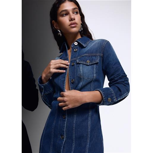 Liu jo abito corto in denim, denim blu