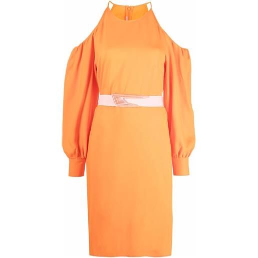 Stella McCartney abito midi con spalle scoperte - arancione