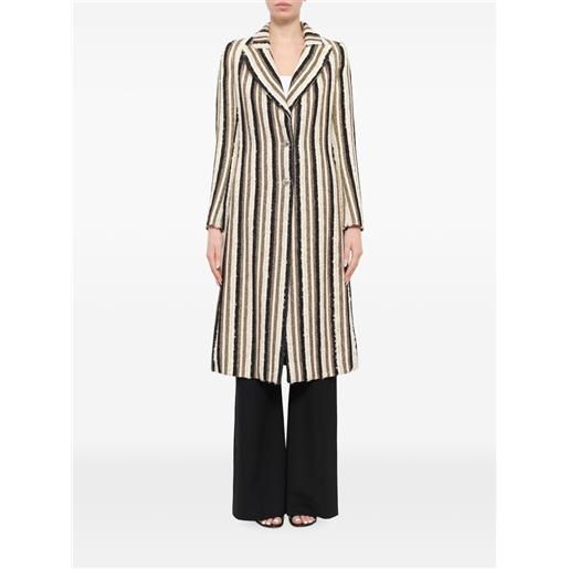 Lanvin stripe-print coat - toni neutri