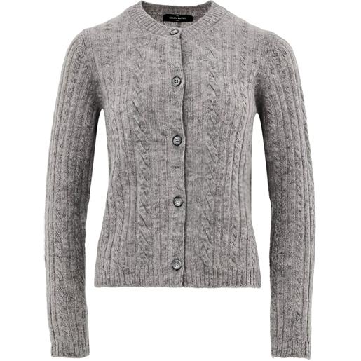 Gran Sasso cardigan in maglia a maniche lunghe - grigio