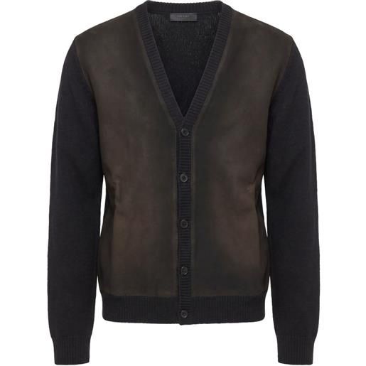Prada cardigan in lana - nero