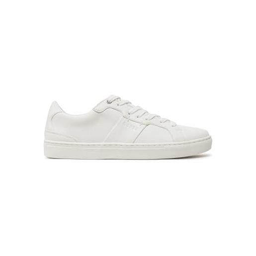 GUESS fmttoi sneakers con lacci in ecopelle uomo white 43