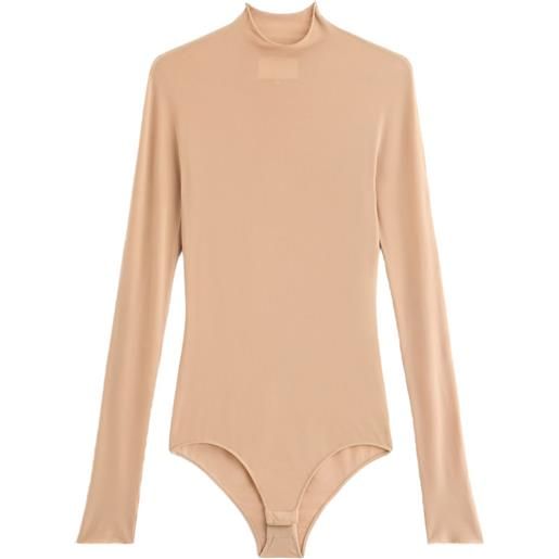 Maison Margiela body second skin a maniche lunghe - toni neutri