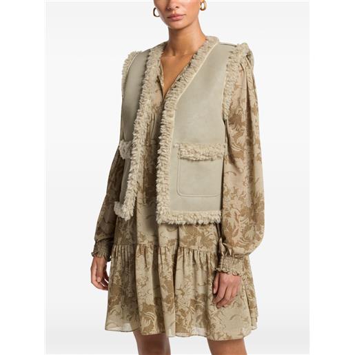 Michael Kors gilet in shearling sintetico - toni neutri