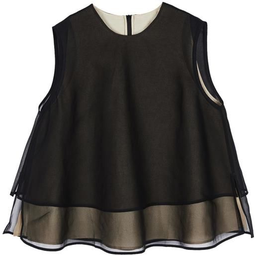 LESS blusa a doppio strato - nero