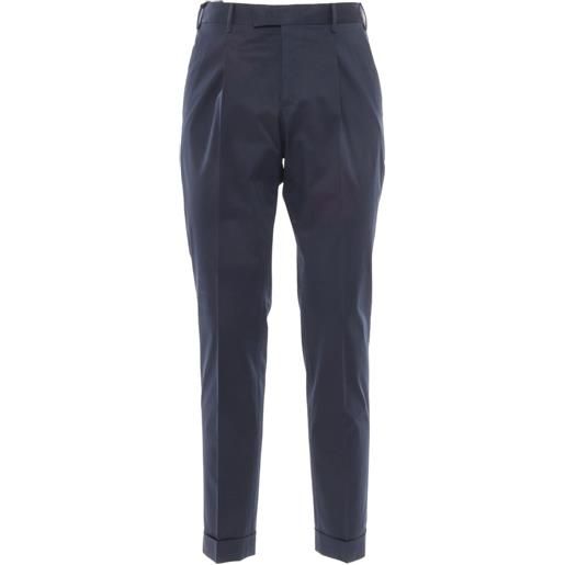 PT Torino pantaloni con pieghe e risvolto - grigio