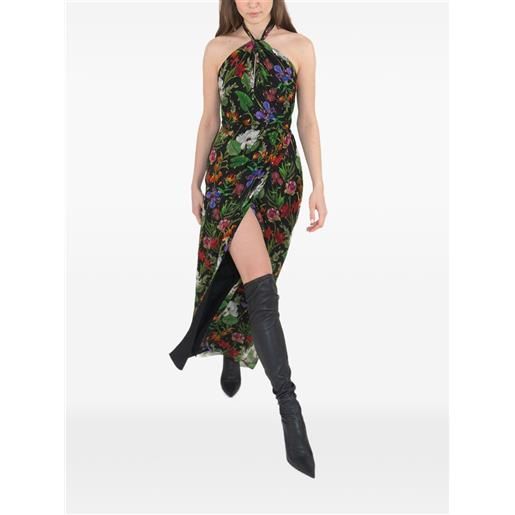 Borgo De Nor abito lungo alyona lurex-georgette - nero
