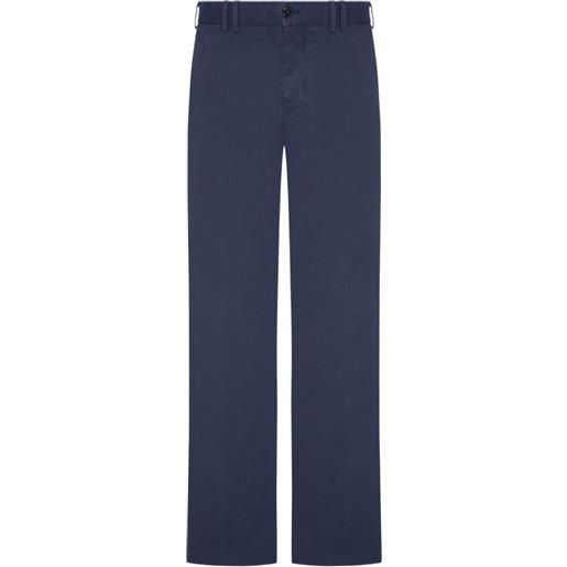 PT Torino straight-leg cotton trousers - blu
