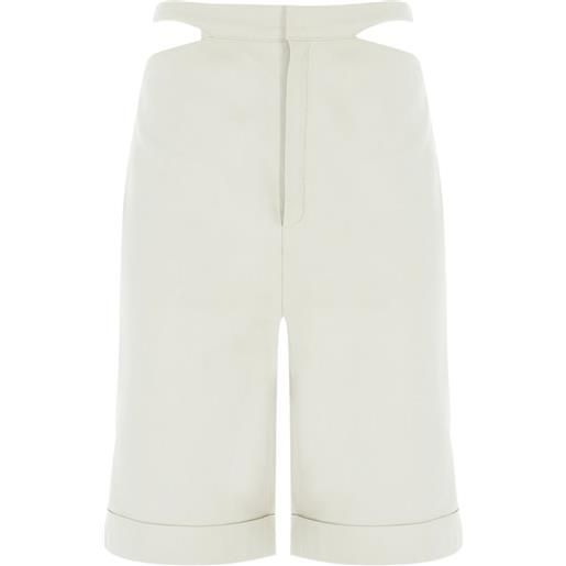ZEYNEP ARCAY bermuda in pelle con dettaglio cut-out - toni neutri