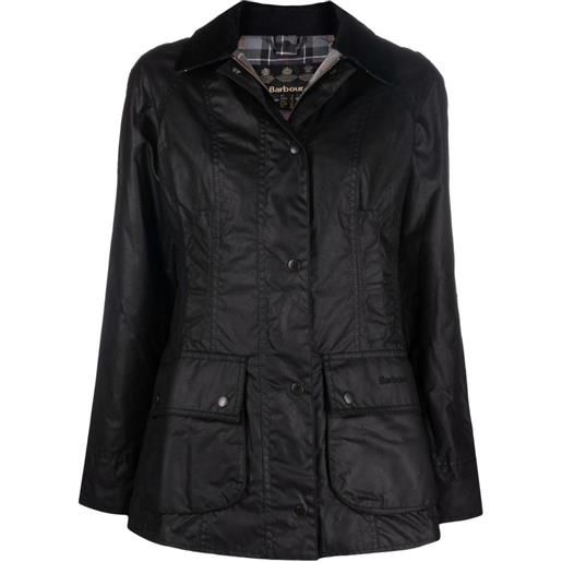 Barbour cappotto con cappuccio - nero