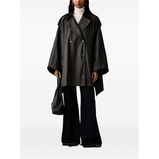 VICOLO cappotto doppiopetto cerato - nero