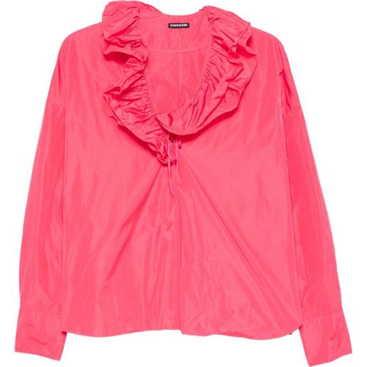 SUSANNE BOMMER blusa con ruches - rosa