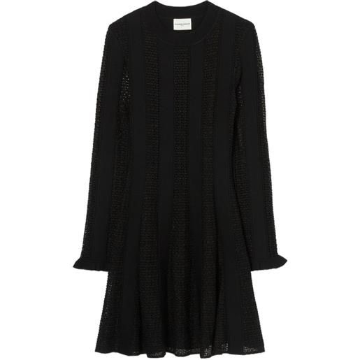 Claudie Pierlot abito skater in maglia lurex - nero