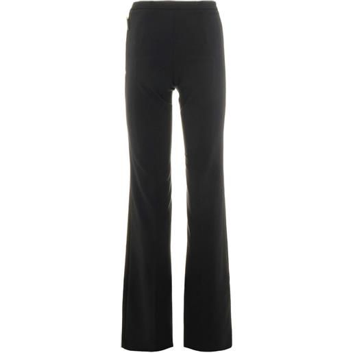 Elisabetta Franchi pantaloni con bottoni logati - nero