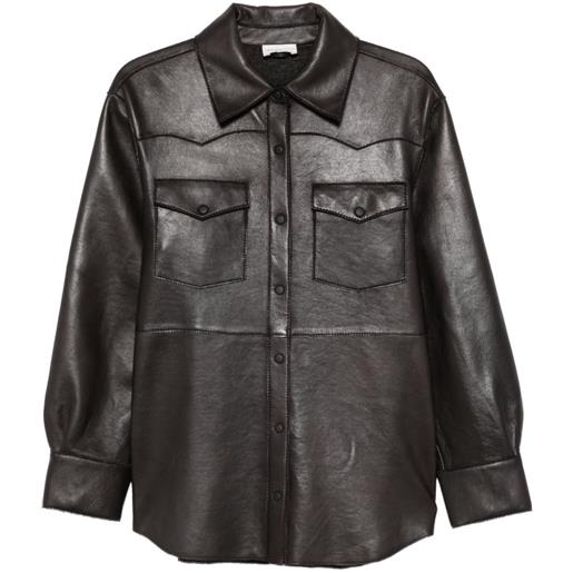 P.A.R.O.S.H. camicia maciock stile western - marrone