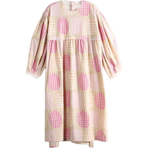 Comme des Garçons TAO abito midi a coste con design patchwork - toni neutri