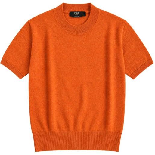 Seventy maglione girocollo a maniche corte - arancione