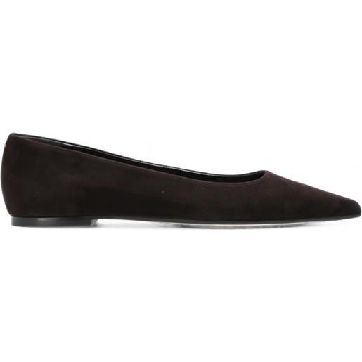 Aeyde ballerine cassy in pelle scamosciata - marrone