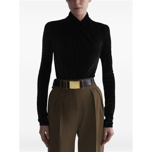 Mugler body con foulard - nero