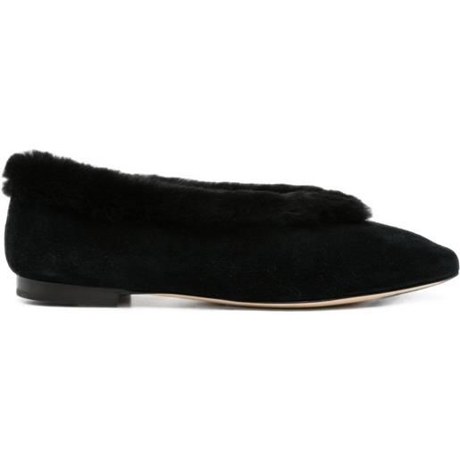 Jimmy Choo ballerine margot in shearling - nero