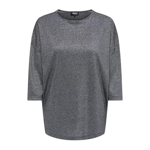 Only onlsilvery glamour lurex 3/4 top jrs donna