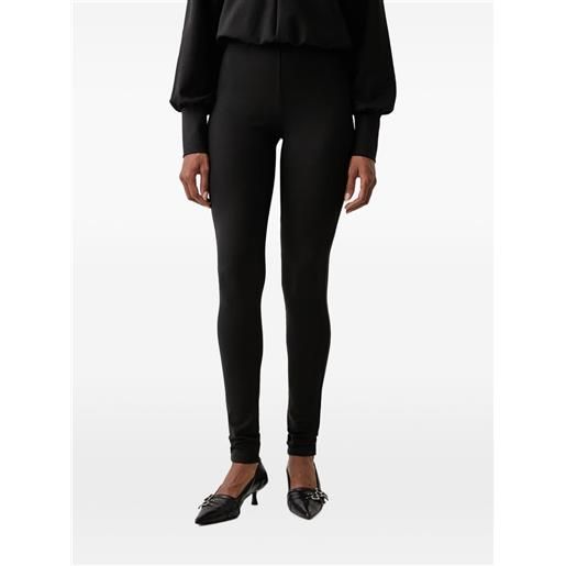Patrizia Pepe pantaloni slim con applicazione logo - nero