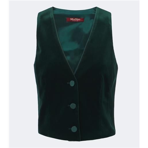 Max Mara elegante - gilet in velluto di cotone