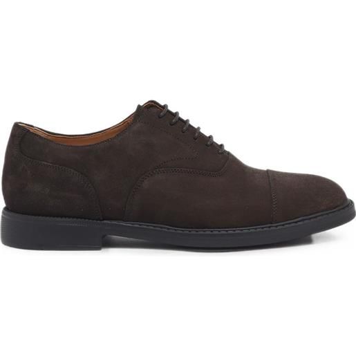 Church's oxford in pelle scamosciata con punta tonda - marrone
