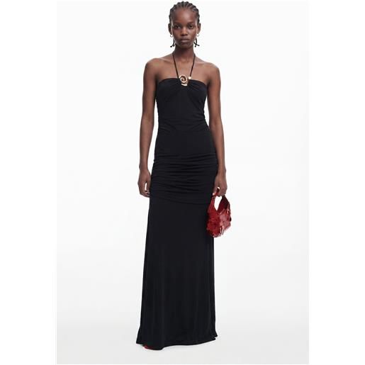 Desigual, gonna con spacco laterale, viscosa, nero, l