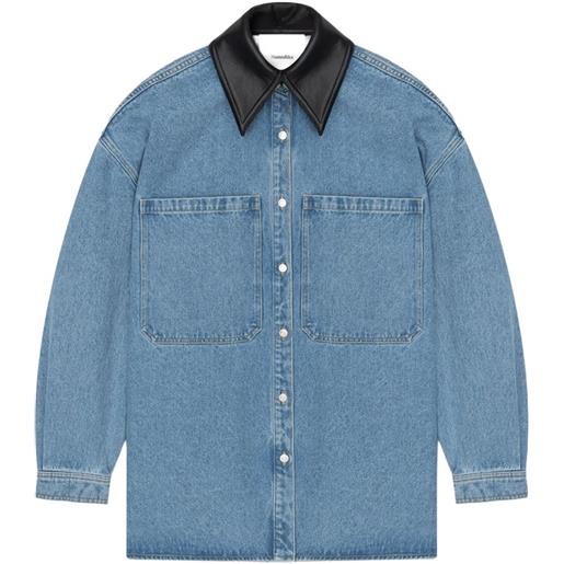 Nanushka camicia denim beaux - blu
